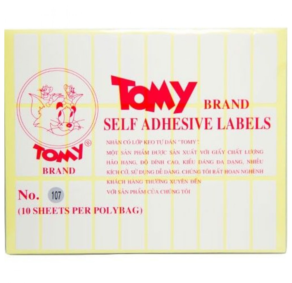 Dán nhãn Tomy khổ A5 (10 tờ/ tập)