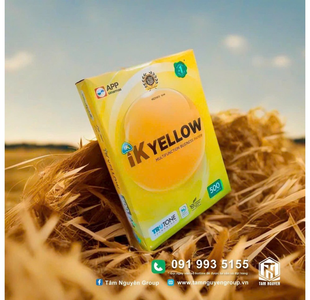 Giấy IK Yellow khổ A4 - ĐL 70